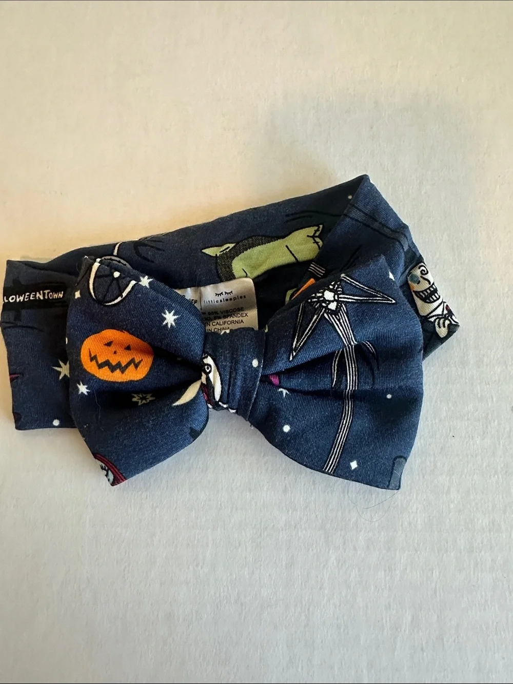 Little Sleepies Nightmare Before Christmas Jack & Friends Luxe Headband Bow NBC